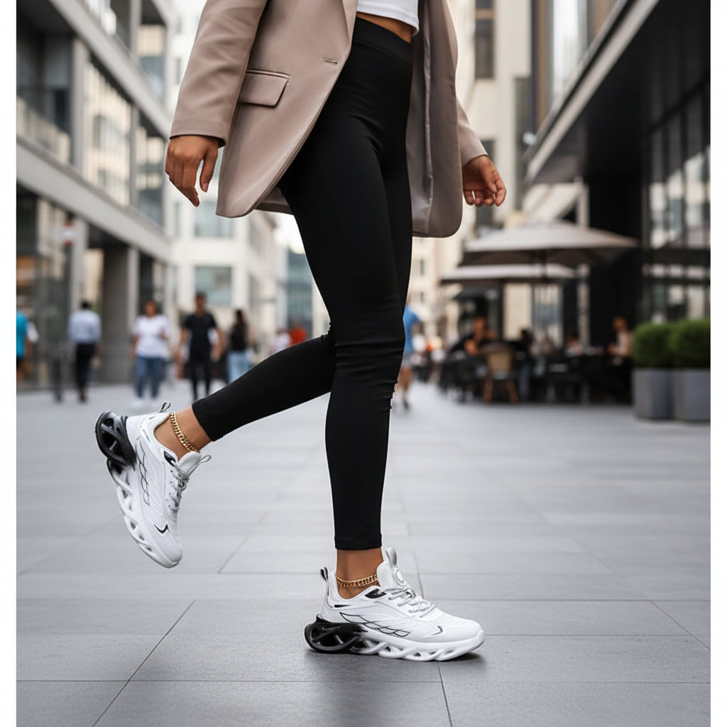 Women's Casual Sneakers Lace-Up Tennis Shoes Footwear-B Unique Fashions