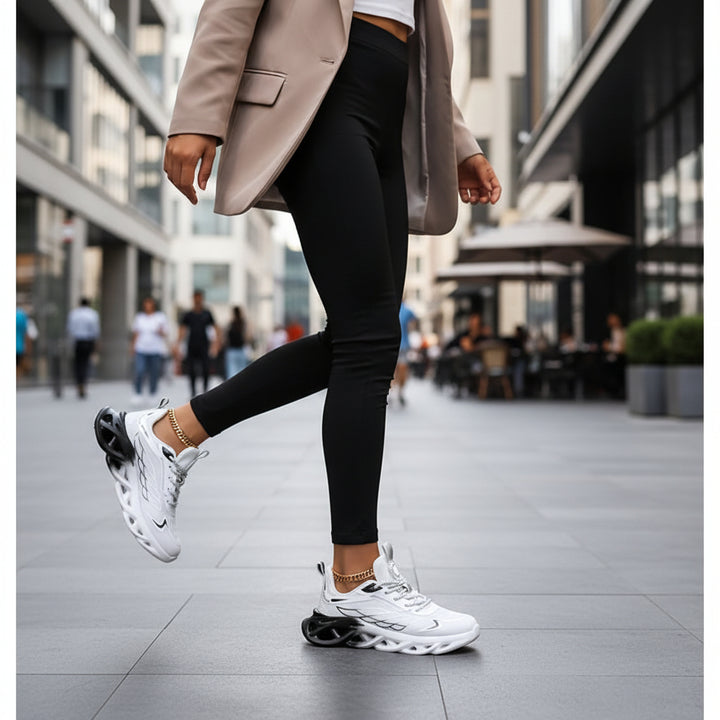 Women's Casual Sneakers Lace-Up Tennis Shoes Footwear-B Unique Fashions