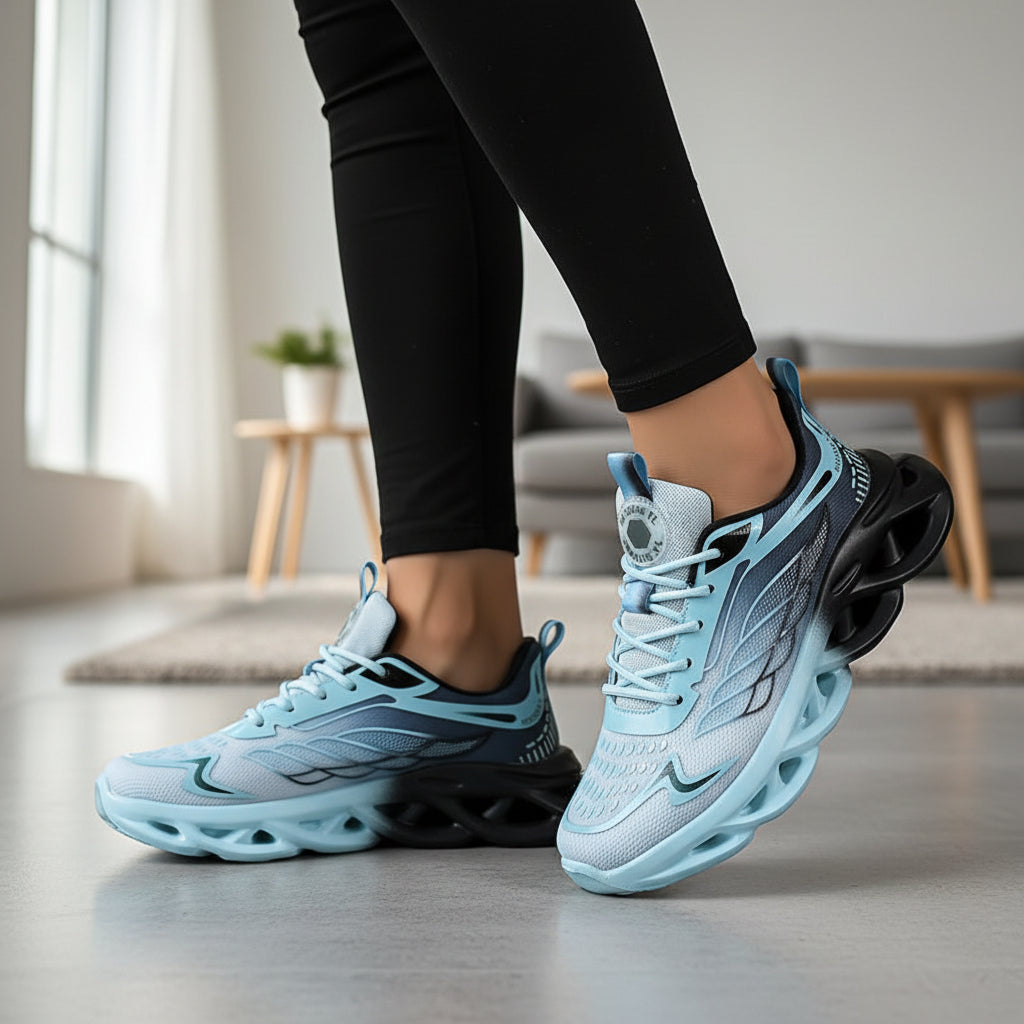 Women's Casual Sneakers Lace-Up Tennis Shoes Footwear-B Unique Fashions