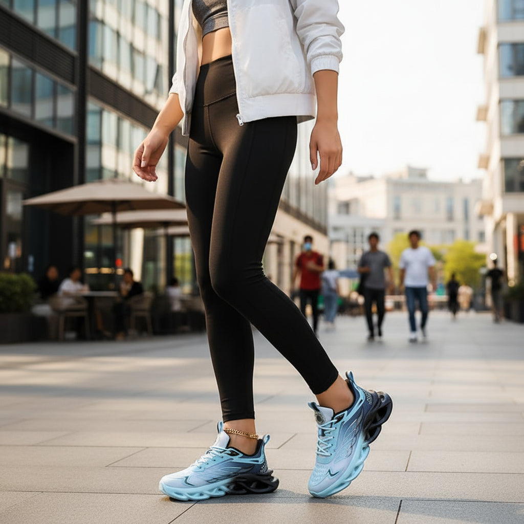 Women's Casual Sneakers Lace-Up Tennis Shoes Footwear-B Unique Fashions