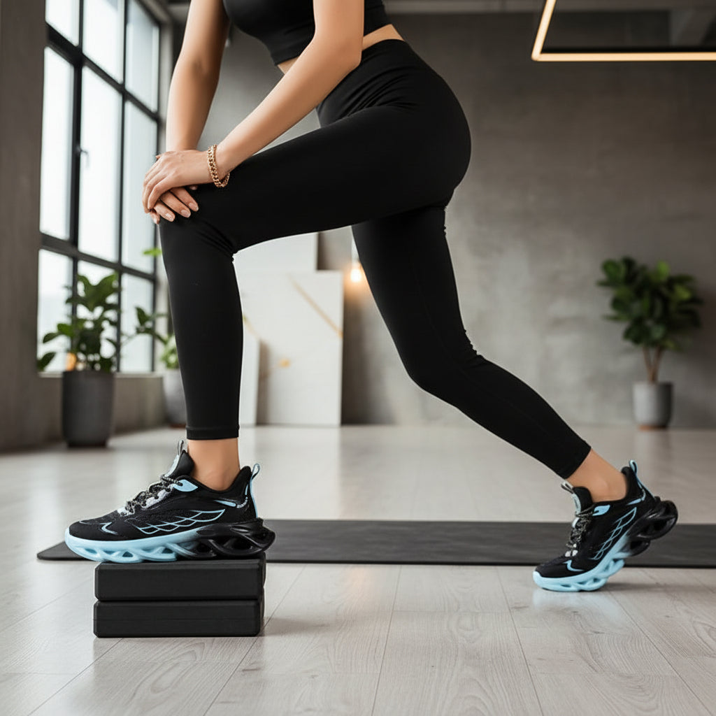 Women's Casual Sneakers Lace-Up Tennis Shoes Footwear-B Unique Fashions