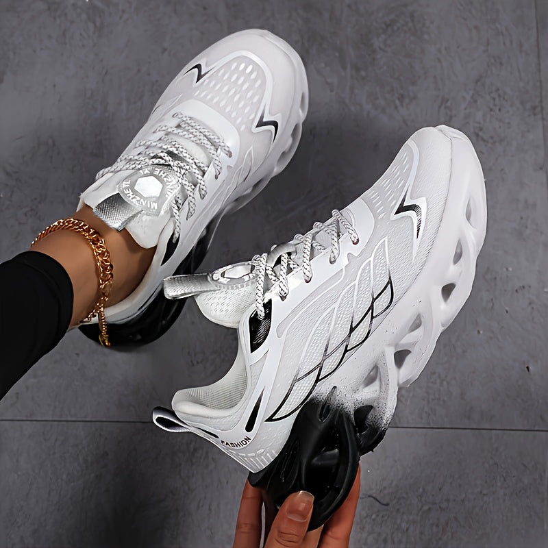 Women's Casual Sneakers Lace-Up Tennis Shoes Footwear-B Unique Fashions