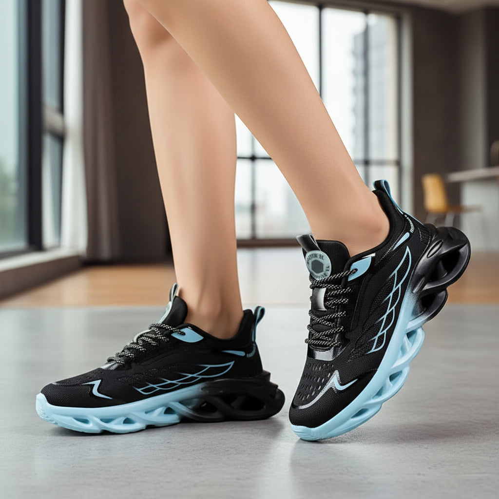 Women's Casual Sneakers Lace-Up Tennis Shoes Footwear-B Unique Fashions