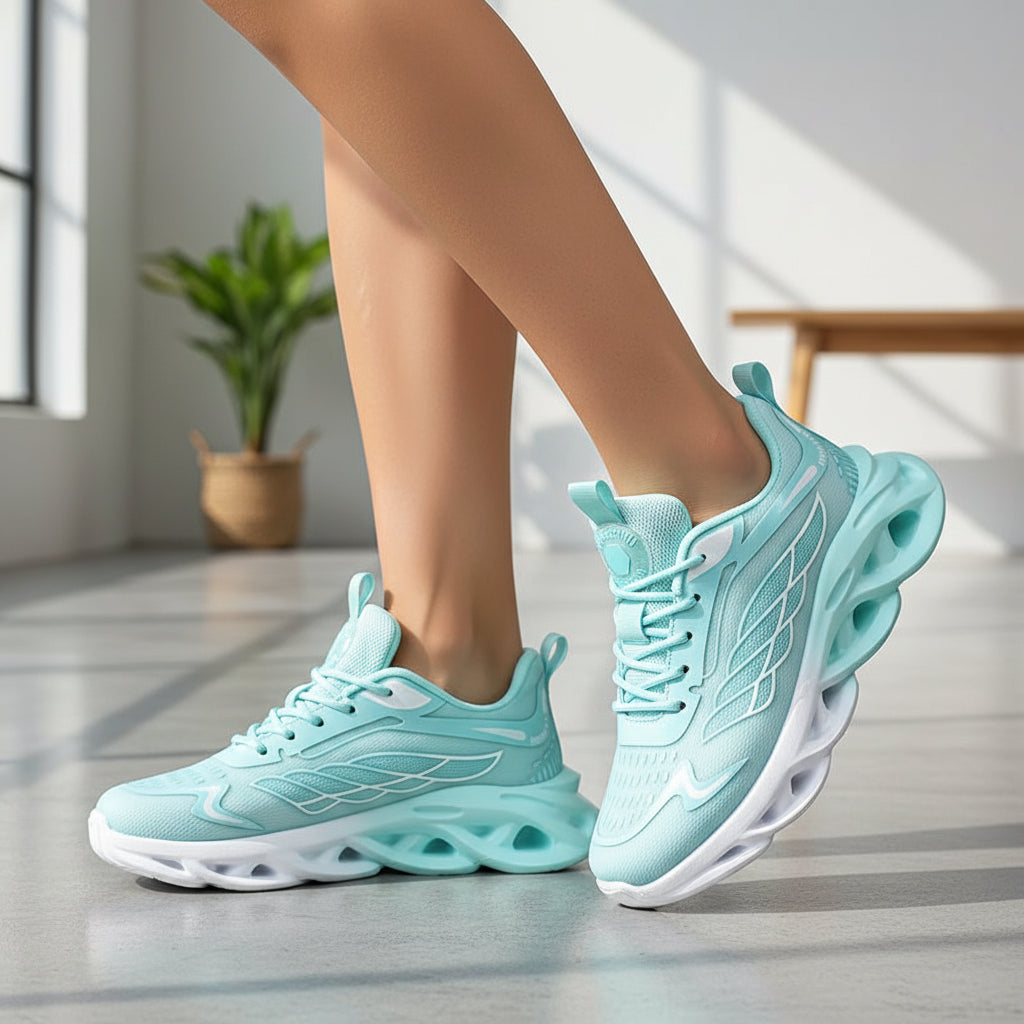 Women's Casual Sneakers Lace-Up Tennis Shoes Footwear-B Unique Fashions