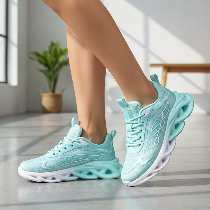 Women's Casual Sneakers Lace-Up Tennis Shoes Footwear-B Unique Fashions