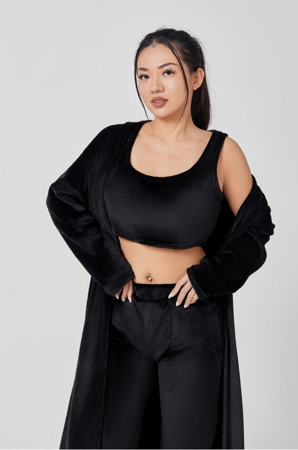 Women’s Cozy 3 Piece Pajama Set for Relaxed Lounge Comfort-B Unique Fashions