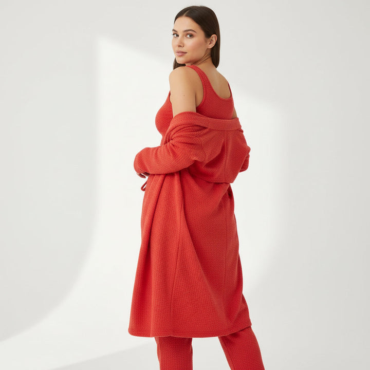 Women’s Cozy 3 Piece Pajama Set for Relaxed Lounge Comfort-B Unique Fashions