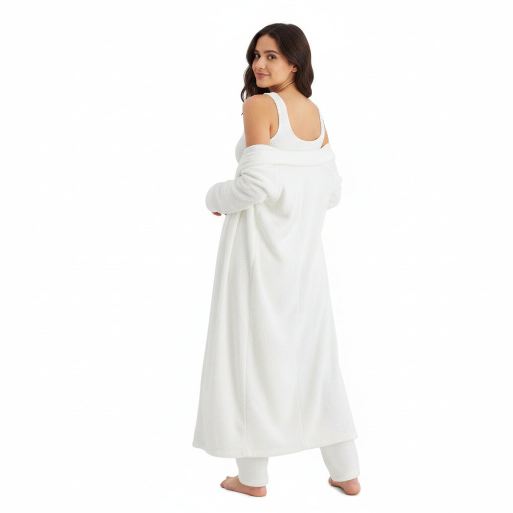 Women’s Cozy 3 Piece Pajama Set for Relaxed Lounge Comfort-B Unique Fashions