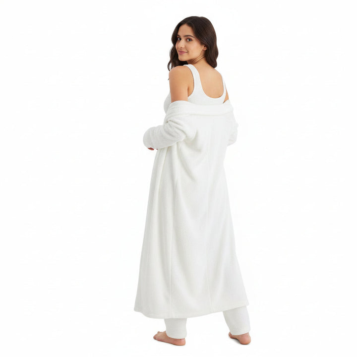 Women’s Cozy 3 Piece Pajama Set for Relaxed Lounge Comfort-B Unique Fashions