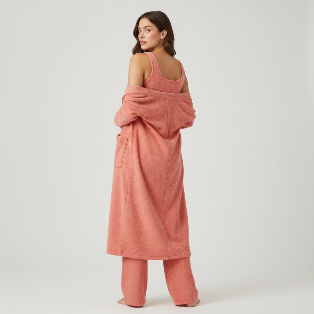 Women’s Cozy 3 Piece Pajama Set for Relaxed Lounge Comfort-B Unique Fashions