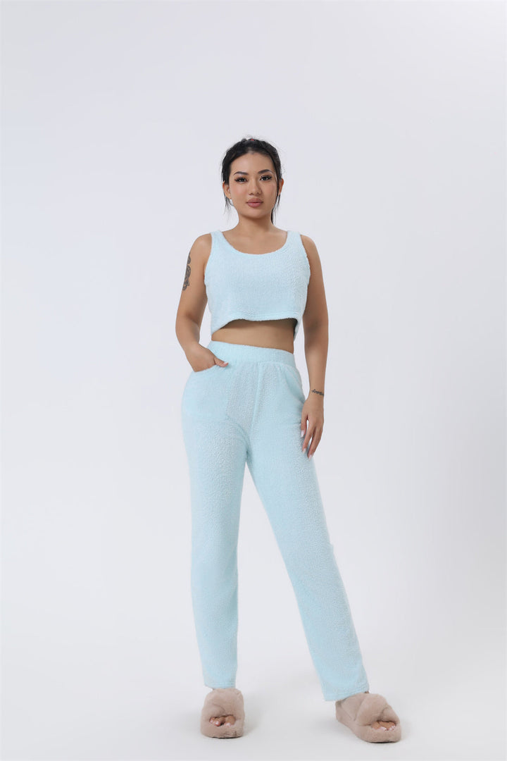 Women’s Cozy 3 Piece Pajama Set for Relaxed Lounge Comfort-B Unique Fashions