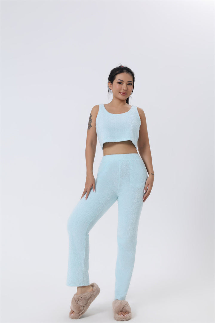 Women’s Cozy 3 Piece Pajama Set for Relaxed Lounge Comfort-B Unique Fashions