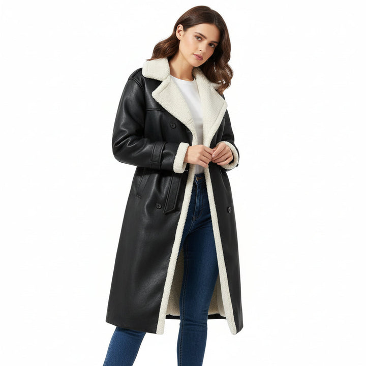 Women’s Double Breasted Long Trench Coat for Everyday Style-B Unique Fashions