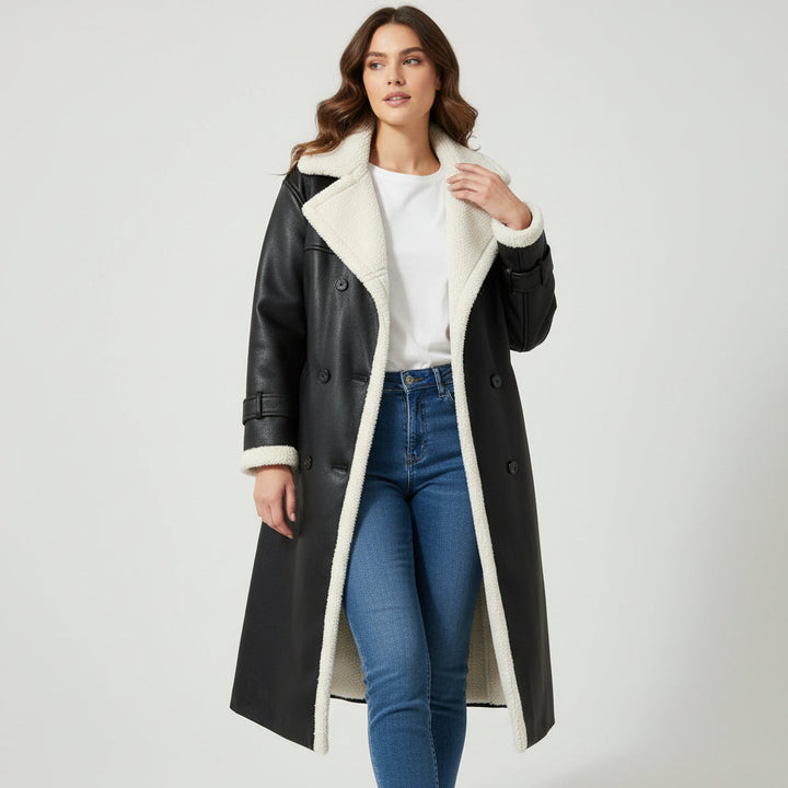 Women’s Double Breasted Long Trench Coat for Everyday Style-B Unique Fashions