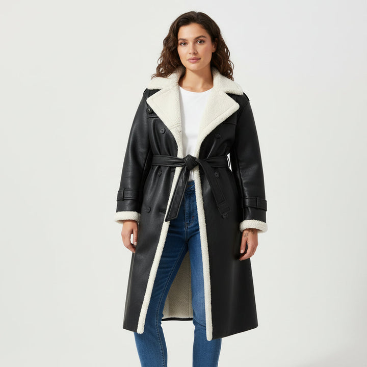 Women’s Double Breasted Long Trench Coat for Everyday Style-B Unique Fashions
