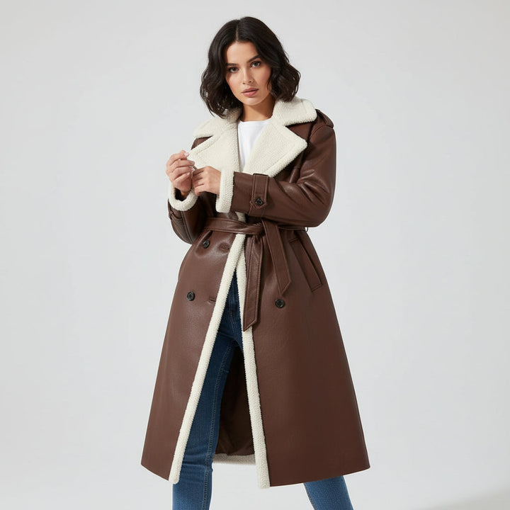Women’s Double Breasted Long Trench Coat for Everyday Style-B Unique Fashions
