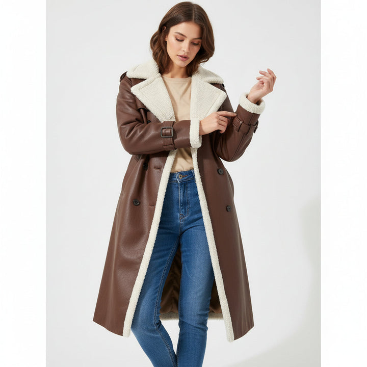Women’s Double Breasted Long Trench Coat for Everyday Style-B Unique Fashions