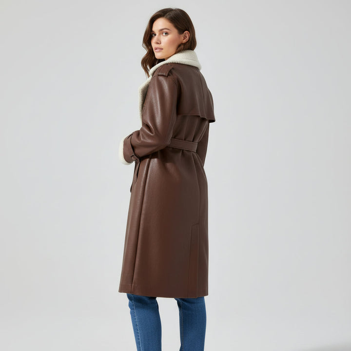 Women’s Double Breasted Long Trench Coat for Everyday Style-B Unique Fashions