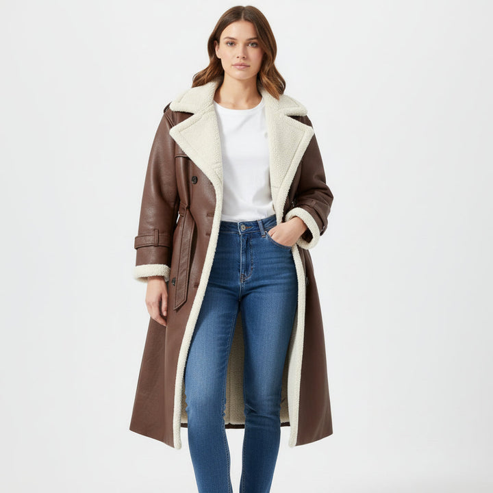 Women’s Double Breasted Long Trench Coat for Everyday Style-B Unique Fashions