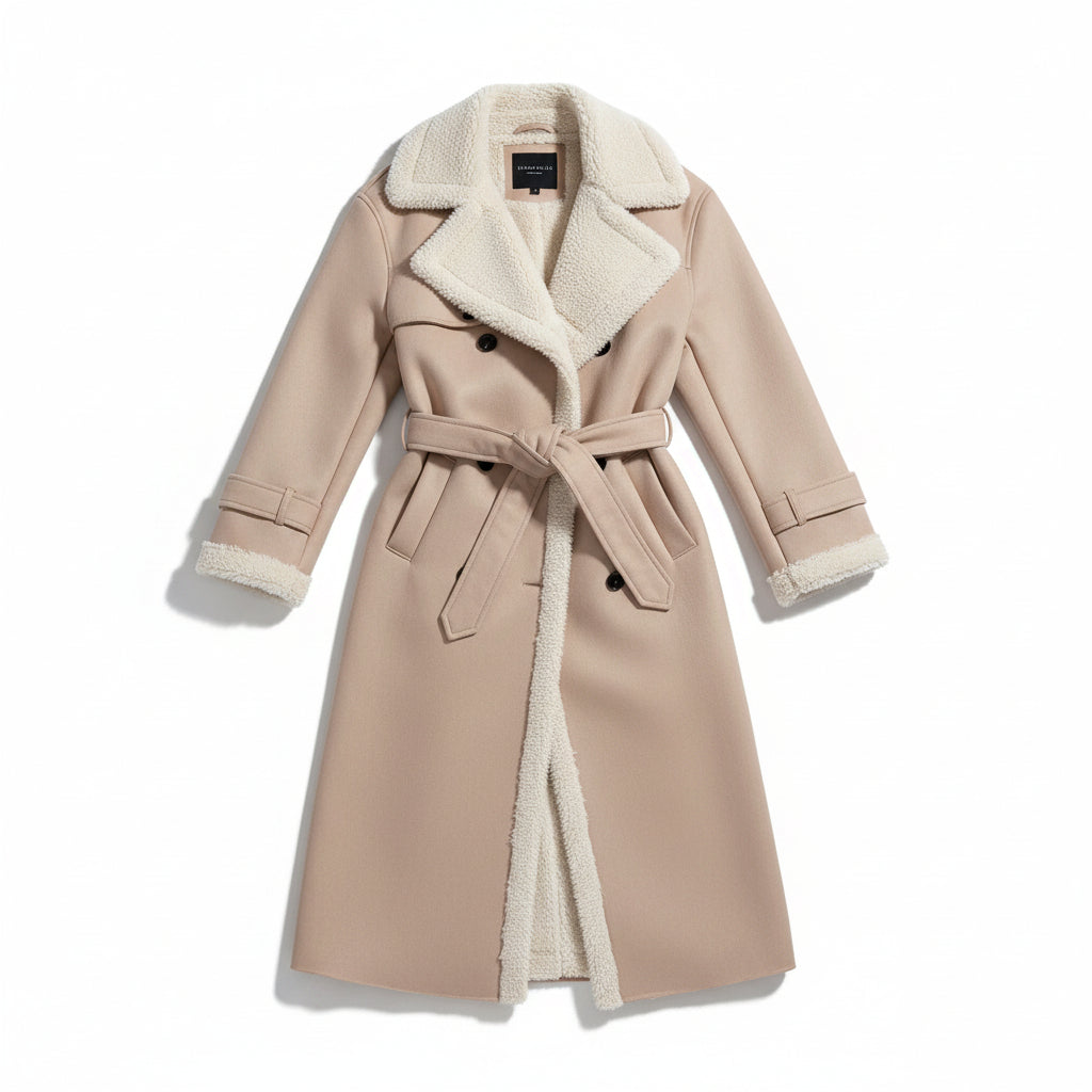 Women’s Double Breasted Long Trench Coat for Everyday Style-B Unique Fashions