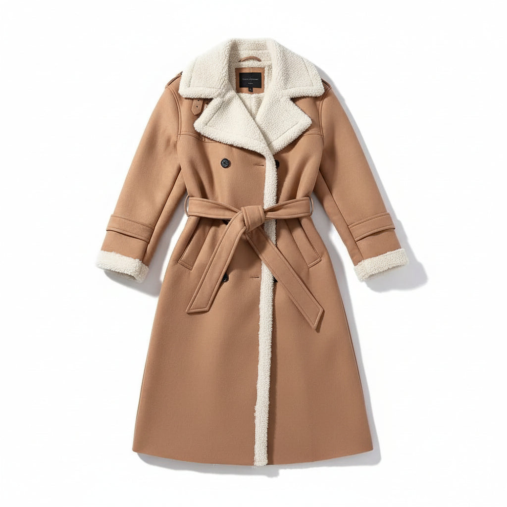 Women’s Double Breasted Long Trench Coat for Everyday Style-B Unique Fashions