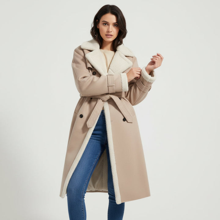 Women’s Double Breasted Long Trench Coat for Everyday Style-B Unique Fashions