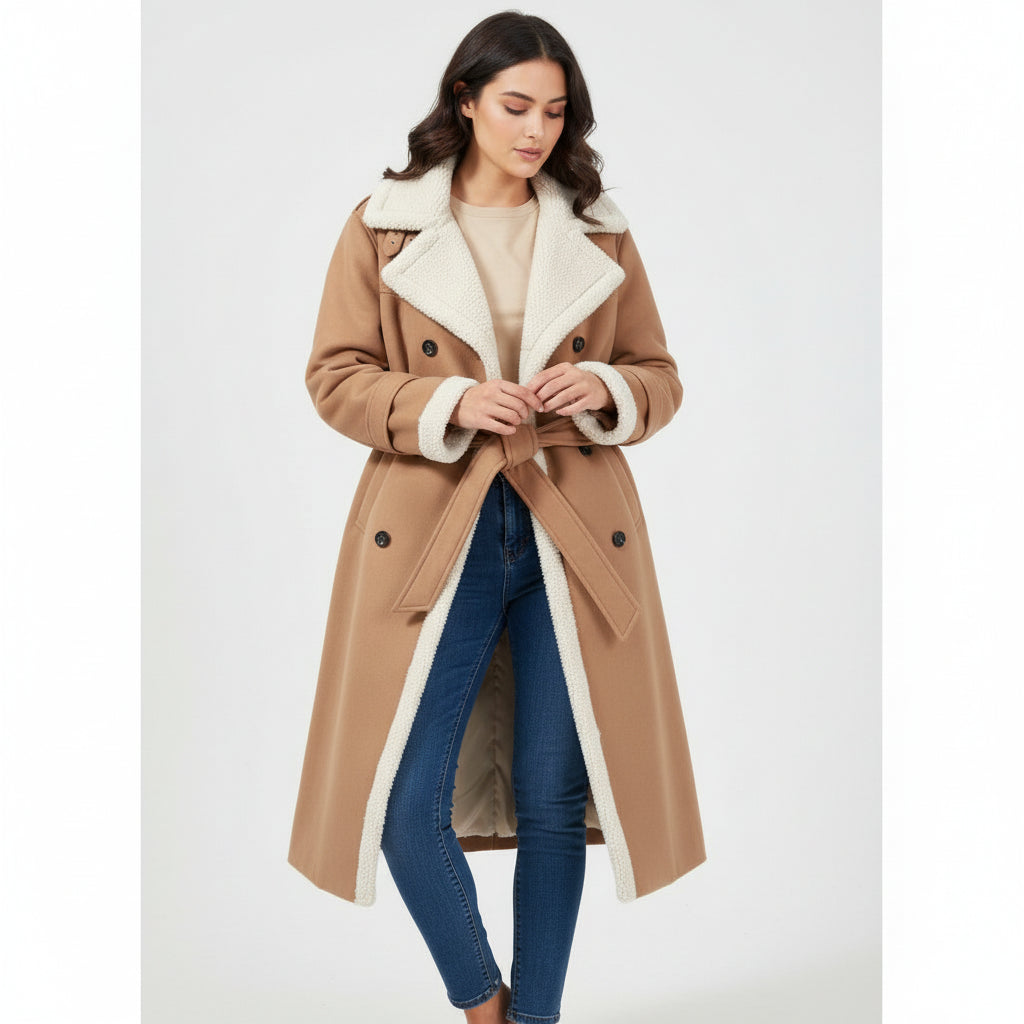 Women’s Double Breasted Long Trench Coat for Everyday Style-B Unique Fashions