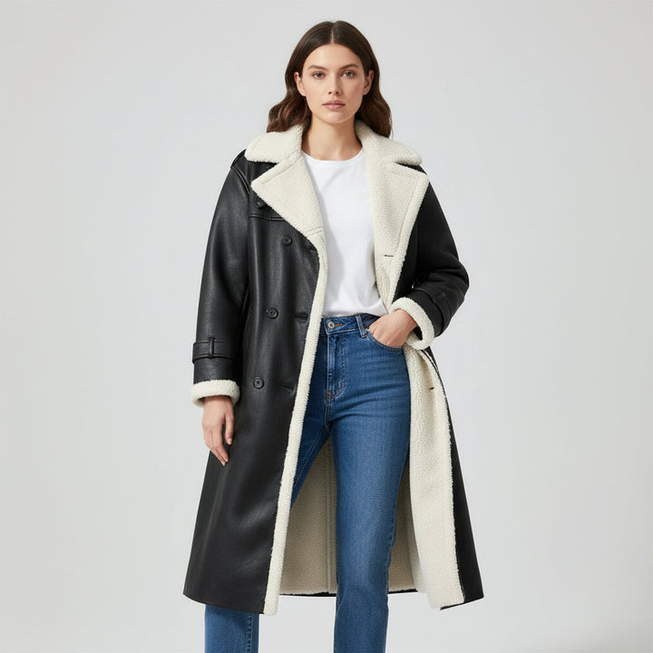 Women’s Double Breasted Long Trench Coat for Everyday Style-B Unique Fashions