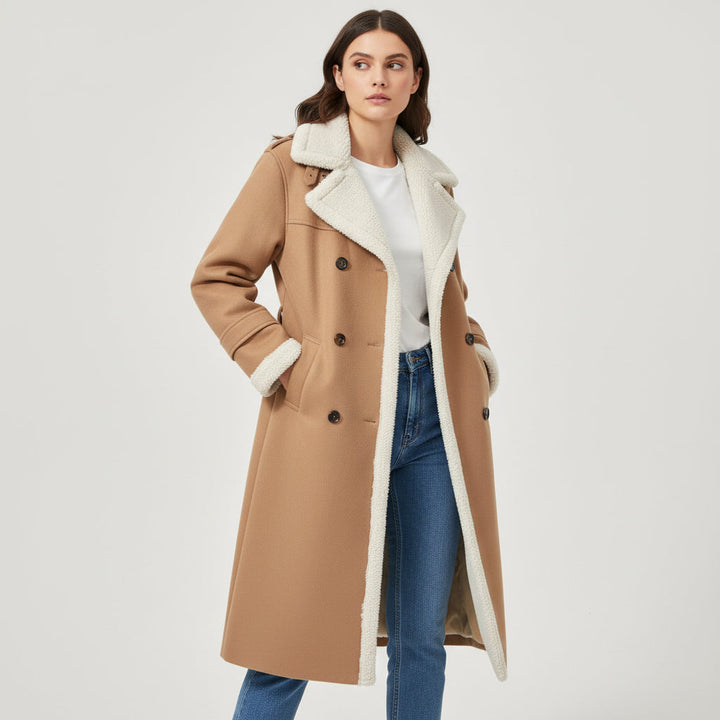 Women’s Double Breasted Long Trench Coat for Everyday Style-B Unique Fashions