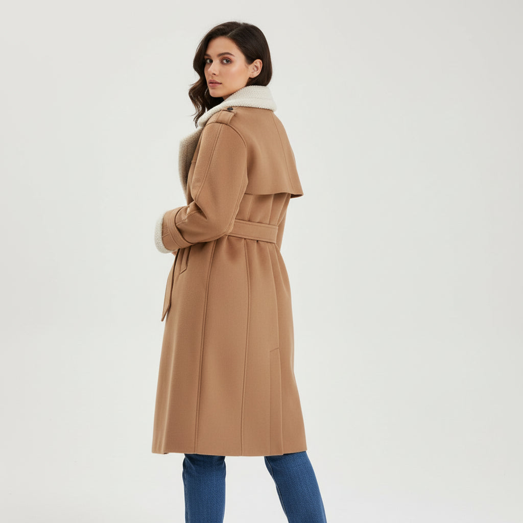 Women’s Double Breasted Long Trench Coat for Everyday Style-B Unique Fashions