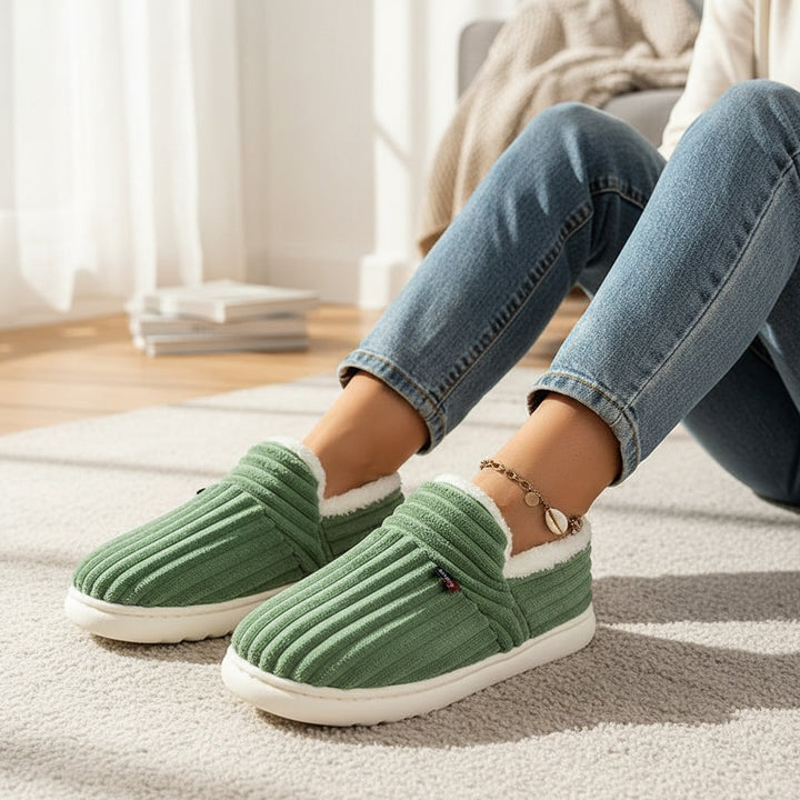 Women’s Fashion Fleece Slippers Non-Slip Plush Boots-B Unique Fashions