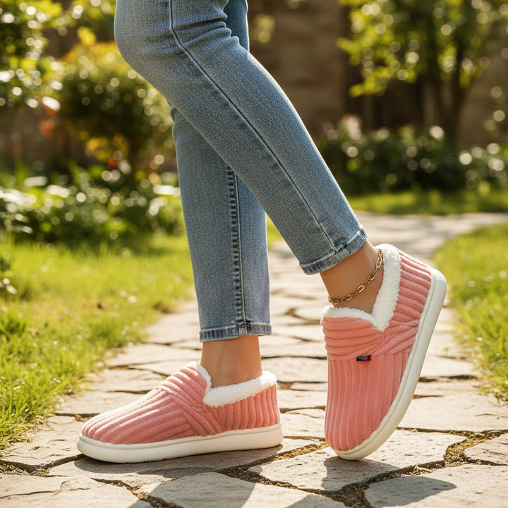 Women’s Fashion Fleece Slippers Non-Slip Plush Boots-B Unique Fashions