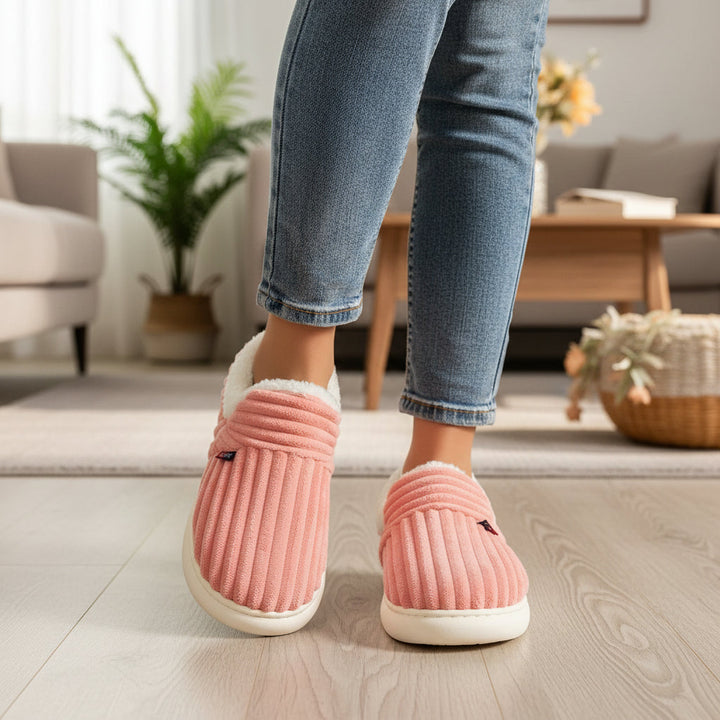 Women’s Fashion Fleece Slippers Non-Slip Plush Boots-B Unique Fashions