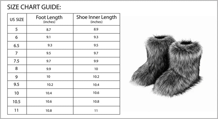 Women's Faux Fur Snow Boots, Fashionable Winter Flat Shoes-B Unique Fashions