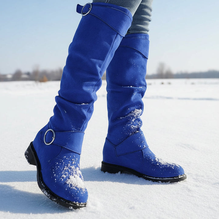 Women's Knee-High Slip-On Boots with Cushioned Insole and Non-Slip Sole-B Unique Fashions