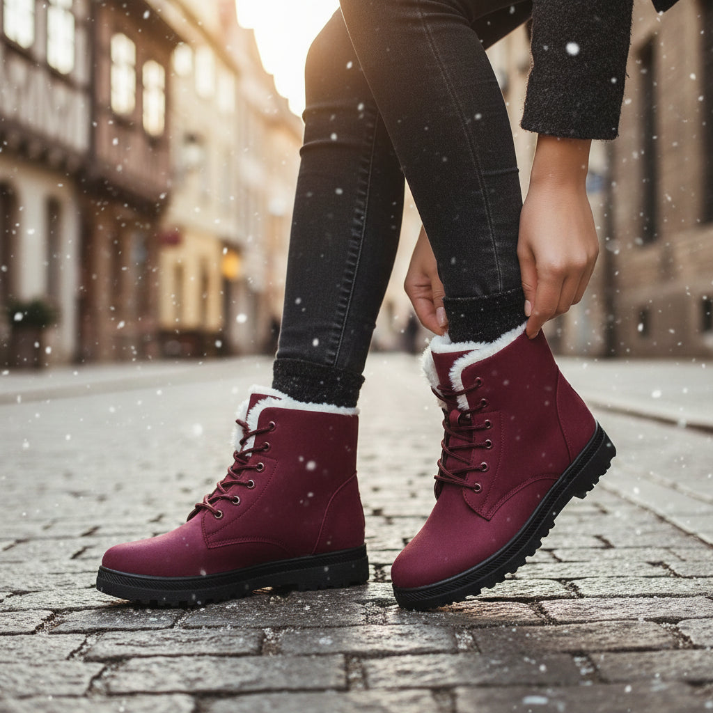 Women's Lace-Up Lightweight Boots – Comfort and Everyday Style-B Unique Fashions