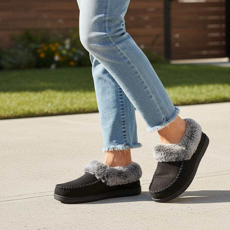 Women's Non-Slip Slippers Indoor Outdoor Cushioned Sole-B Unique Fashions