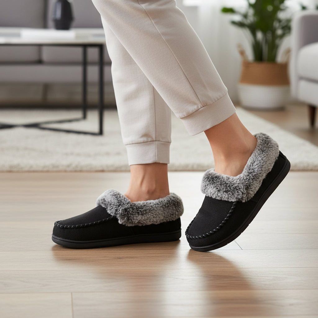 Women's Non-Slip Slippers Indoor Outdoor Cushioned Sole-B Unique Fashions