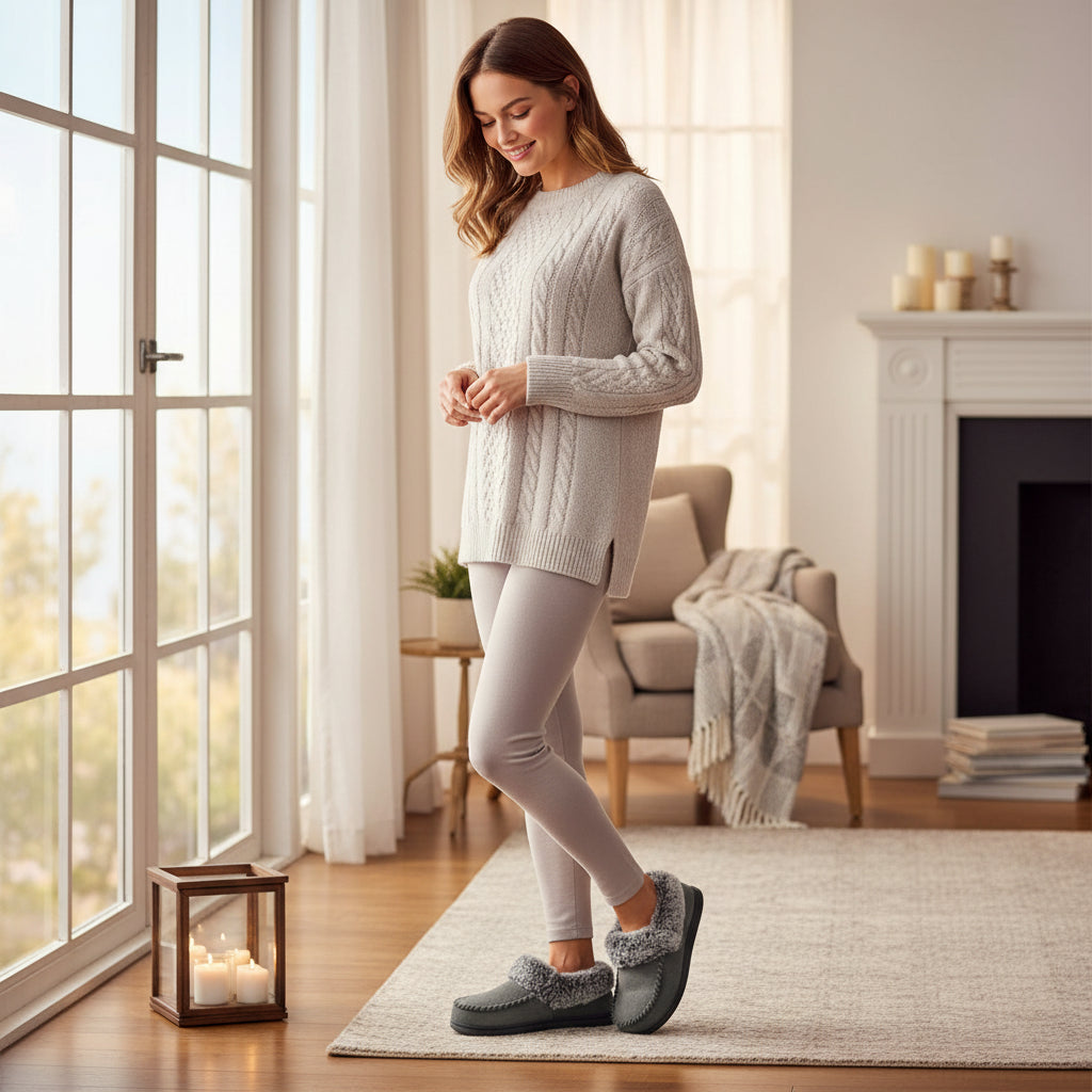 Women's Non-Slip Slippers Indoor Outdoor Cushioned Sole-B Unique Fashions