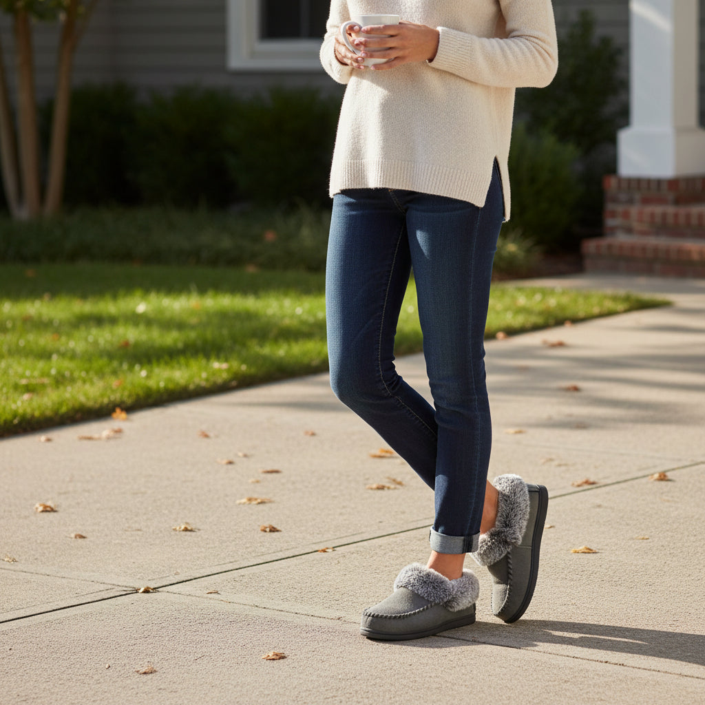 Women's Non-Slip Slippers Indoor Outdoor Cushioned Sole-B Unique Fashions