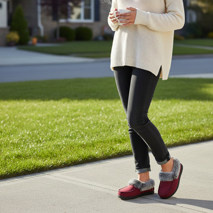 Women's Non-Slip Slippers Indoor Outdoor Cushioned Sole-B Unique Fashions