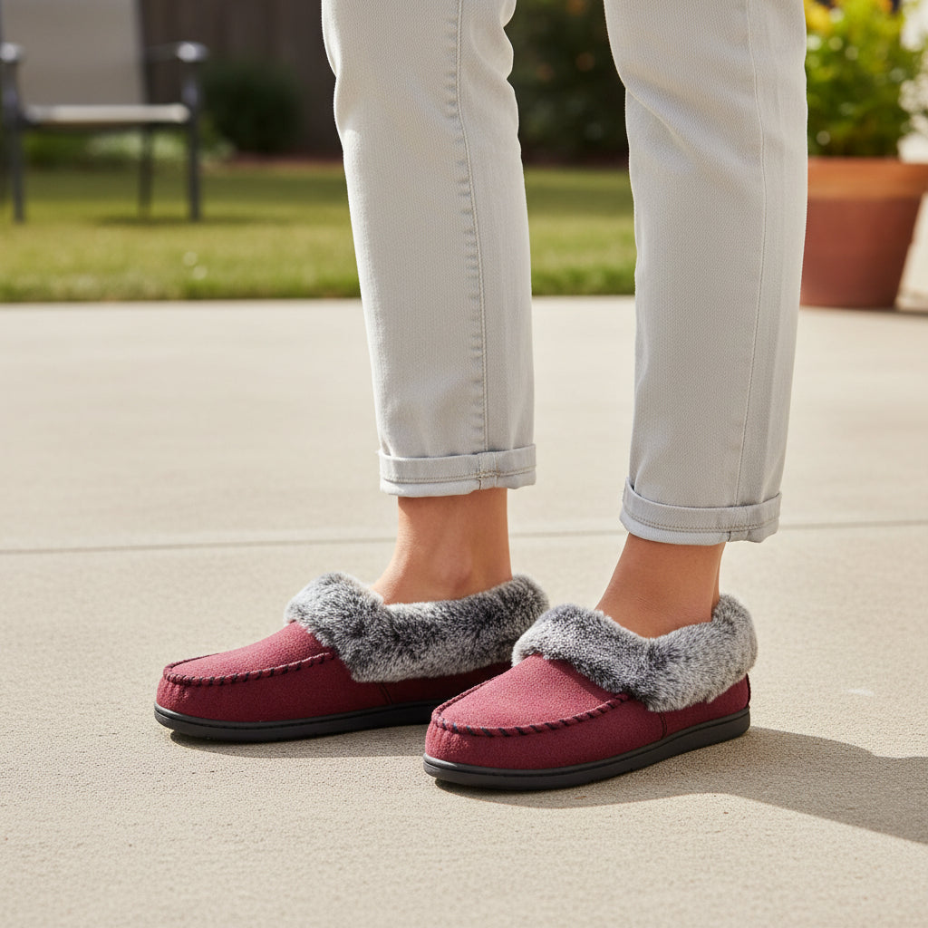 Women's Non-Slip Slippers Indoor Outdoor Cushioned Sole-B Unique Fashions