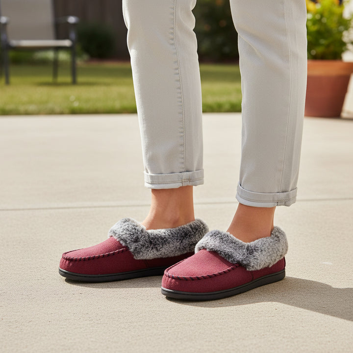 Women's Non-Slip Slippers Indoor Outdoor Cushioned Sole-B Unique Fashions
