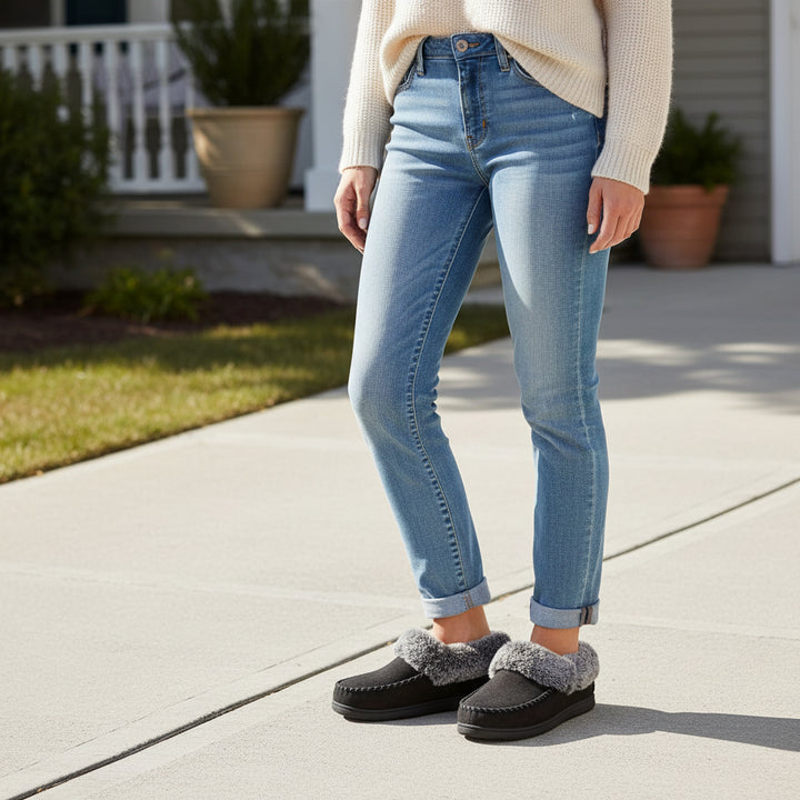 Women's Non-Slip Slippers Indoor Outdoor Cushioned Sole-B Unique Fashions