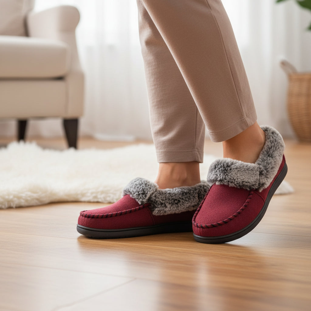 Women's Non-Slip Slippers Indoor Outdoor Cushioned Sole-B Unique Fashions