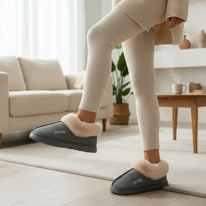 Women's Plush Winter Boots with Thick Sole and Warm Lining-B Unique Fashions