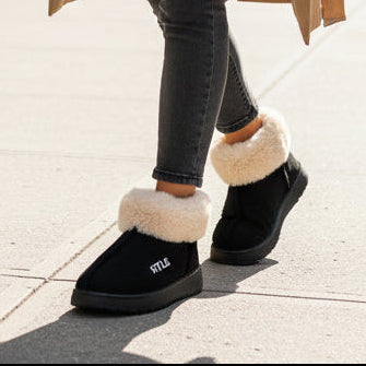 Women's Plush Winter Boots with Thick Sole and Warm Lining-B Unique Fashions