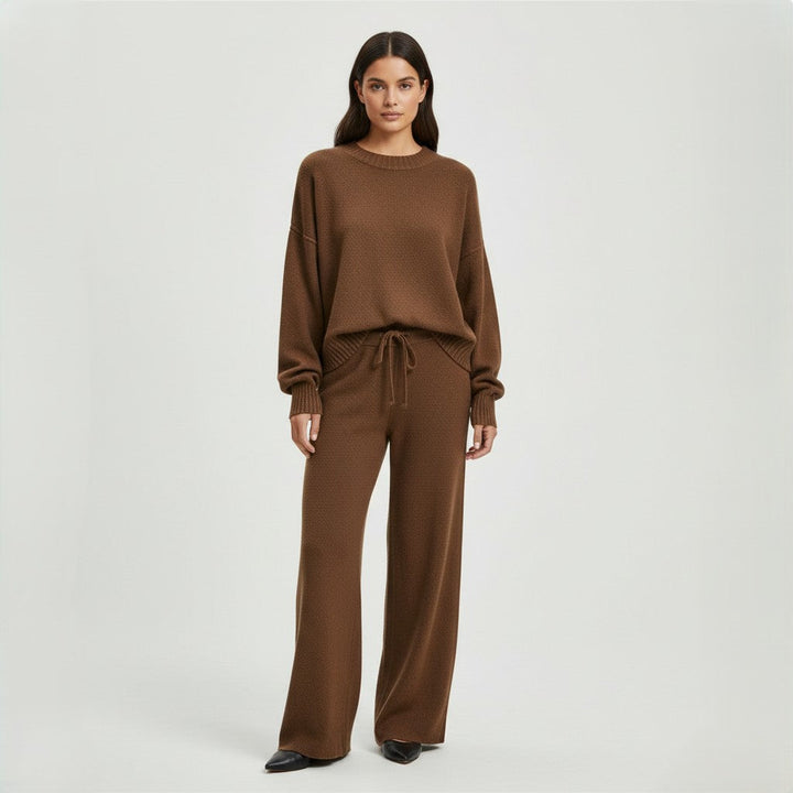 Women’s Seed Stitch Sweater Two-Piece Set for Effortless Style-B Unique Fashions