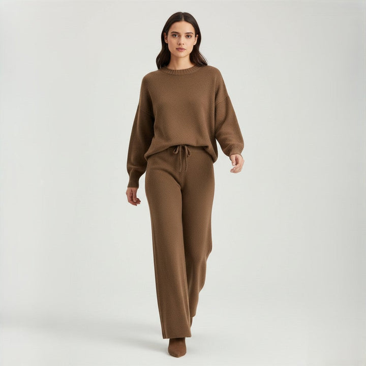 Women’s Seed Stitch Sweater Two-Piece Set for Effortless Style-B Unique Fashions