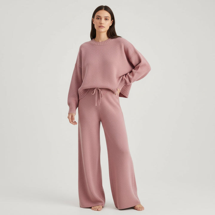 Women’s Seed Stitch Sweater Two-Piece Set for Effortless Style-B Unique Fashions